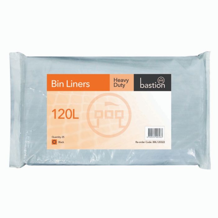120L Heavy Duty Bin Liners 100/Carton