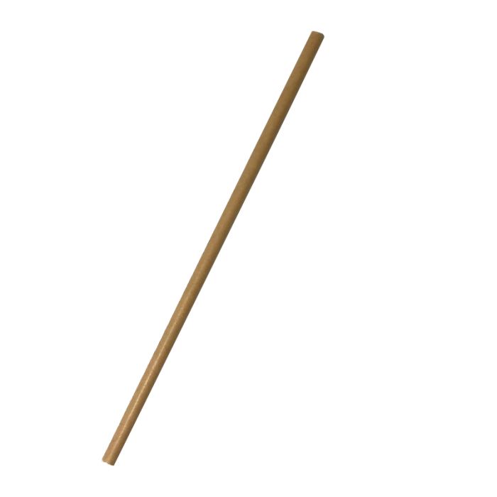 Plain Brown Regular Paper Straws 2500/Carton
