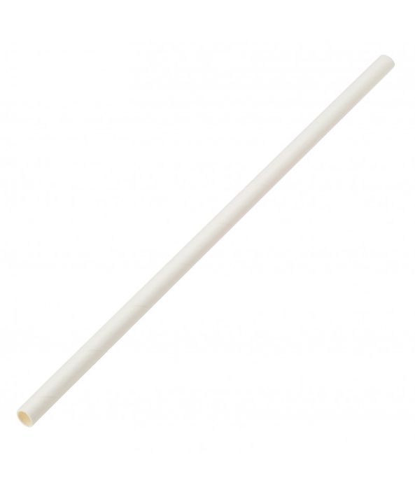 Plain White Jumbo Paper Straw 2500/Carton
