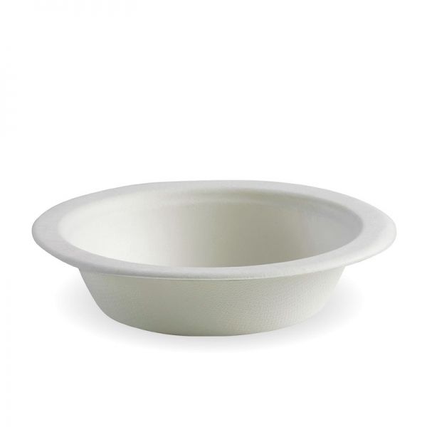 16oz White Sugarcane Bowl 1000/Carton