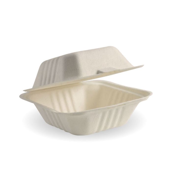 6x6" Hamburger Natural Clamshell 500/Carton