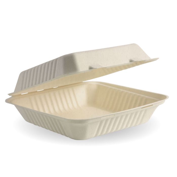 9x9" Square Natural Clamshell 200/Carton