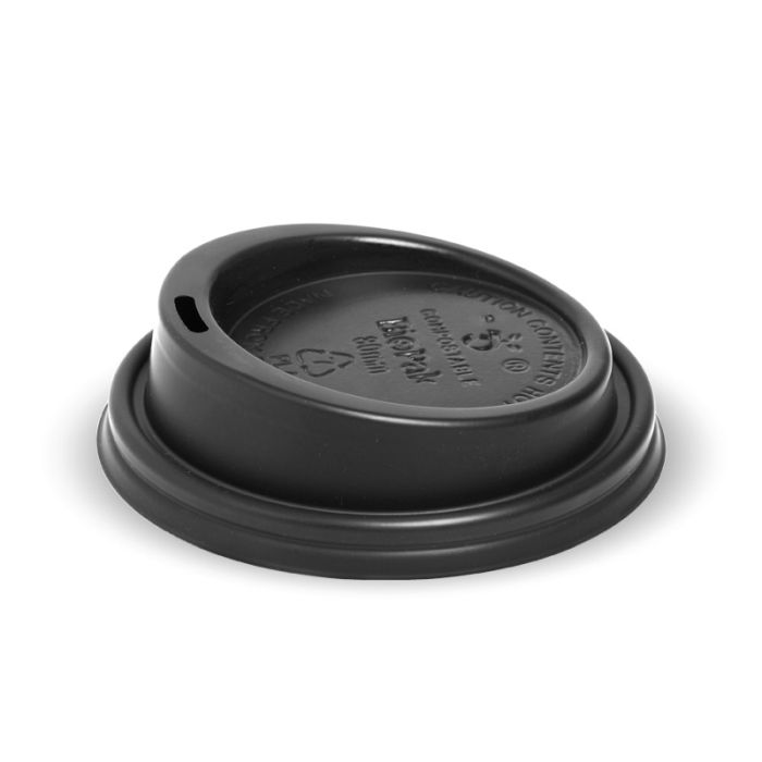 8oz PLA Lid Black 1000/Carton