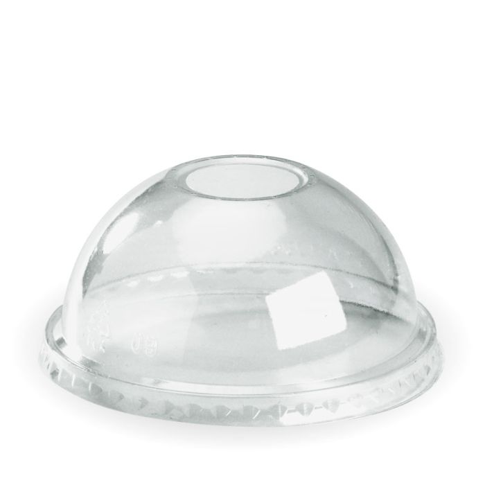 300~700ml PLA Dome Lid Die-Cut Hole 1000/Carton