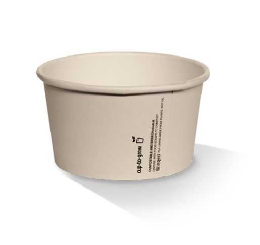 8oz BioPBS Coated Ice Cream Cup 1000/Carton