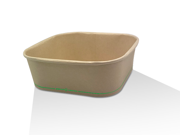 1000ml Bamboo BioPBS Square Container 300/Carton