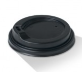 8oz Plastic Spout Lid Black 1000/Carton