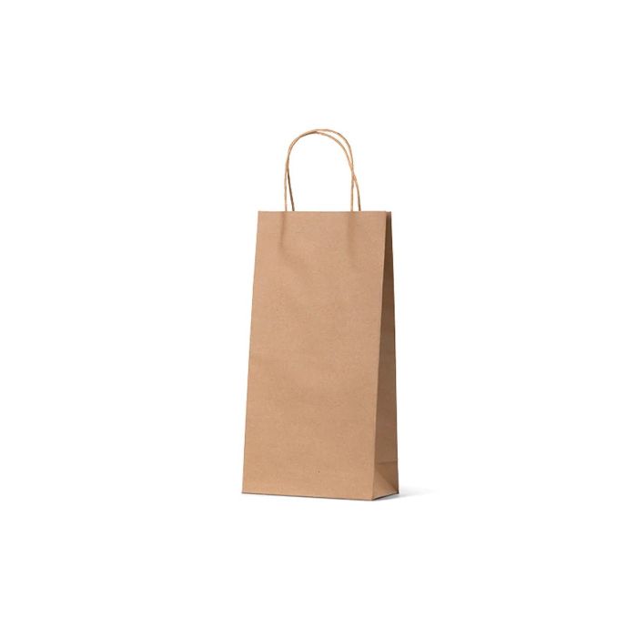 Kraft Double Wine Bottle Bag 100/Carton
