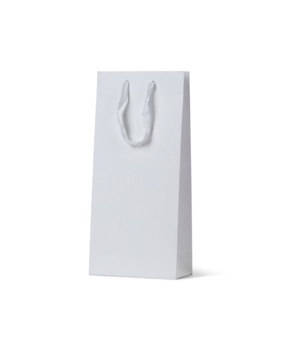 Deluxe White Double Wine Bottle Bag 100/Carton